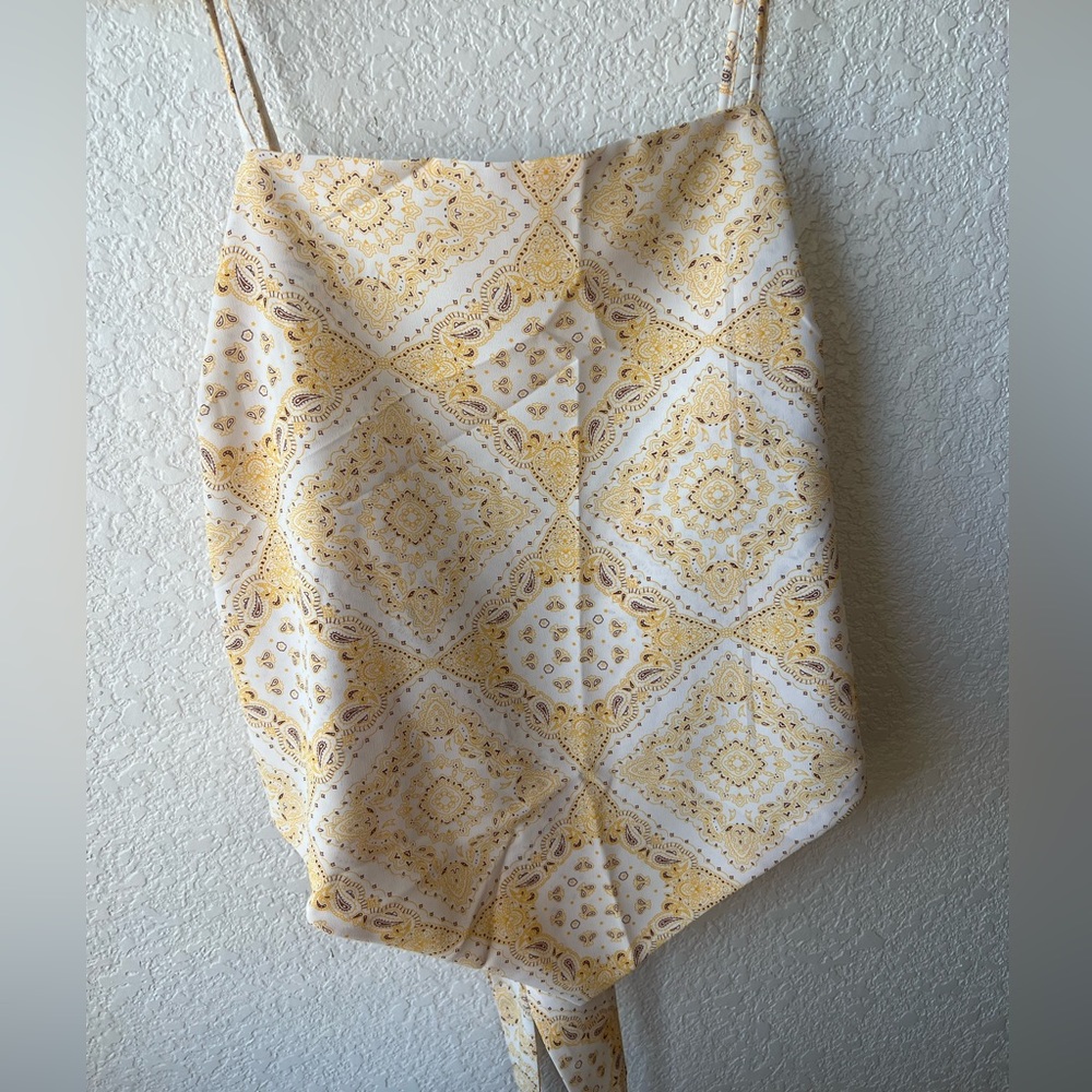 Yellow Bandanna pattern tank top